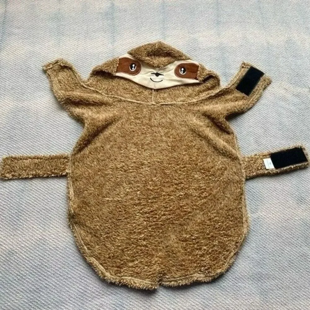 NEW Sloth Pet Costume Fits Small/Medium Dogs Adjustable Hoodie Gift